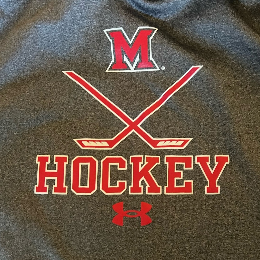 Under Armour Hockey Miami of Ohio Hockey Gray Hoodie